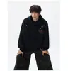 Moletom com Capuz Bordado Estrela Americana Masculino Outono Design Pesado Senso de Estilo Manga Longa Top Streetwear Versátil Moletom Esportivo