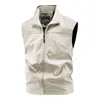 Chal de Estilo Nuevo Transfronterizo para Hombre con Cuello Alto, Múltiples Bolsillos, Chal Casual Deportivo Cortavientos para Exteriores, Logo Personalizable