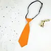 Corbata Pequeña Casera de Color Sólido Ultra Corta para Mujeres, Perezosa, Estilo Libre, Estilo Preppy Lindo, Marrón Retro, Hombres de Jardín de Infancia