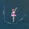 Llavero de Plástico PVC Artesanal Chen Jun Figura de Bailarina, Adorno de Musgo para Paisaje en Miniatura, Regalo
