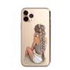 Comercio Exterior Nueva Personalidad Artística Carcasa para Teléfono Móvil de Niña iPhone16ProMax para Mujer Adecuada para Cubierta Protectora Apple 12
