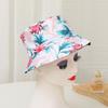 Chapéu de Pescador Transfronteiriço Personalizado Estampa Floral Dupla Face Chapéu Balde Chapéu de Sol Masculino para Viagem ao Ar Livre