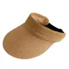 Sombrero de Paja de Verano 2026 con Parte Superior Abierta, Sombrero de Sol de Verano para Mujer Moderno y Versátil, Sombrero de Sol Enrollable, Sombrero de Paja para Mujer