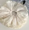 Scrunchie de Cuatro Capas de Lunares Azul Cielo Dulce con Color Beige Suave, Lindo Accesorio para Moño para el Cabello para Mujeres