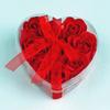 Jabón de flores al por mayor, jabón de papel, caja de jabón portátil, regalo para el día de San Valentín, flor de jabón rosa, 9 flores de jabón