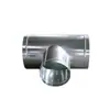 Equipamento de junta em T para tubo de ar galvanizado de aço inoxidável acessórios para tubo de ar em espiral em forma de T em forma de S tubo triplo atacado