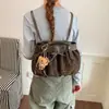 Bolso de Hombro Retro para Viajeros para Mujer 2026 Nuevo Bolso Nube Plegado Diseño de Nicho Estilo Coreano Mochila con Estampado de Leopardo