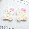 Accesorios de resina con forma de gato de dibujos animados, pegamento en crema, horquilla para el pelo, taza de agua, agujero para zapatos, colgante, material decorativo