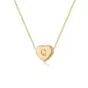Amazon Transfronterizo Nuevo Diseño Collar con Forma de Corazón Collar de 26 Letras Moda para Mujer Versátil Regalo de Cumpleaños
