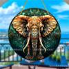 Pintura Acrílica Redonda Transfronteiriça 2024 Tema Criativo de Elefante Decoração de Parede para Casa Pintura para Pendurar Sala de Estar Quarto Mural