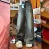 Pantalones largos casuales rectos de pierna ancha, sueltos, de cintura alta, moda nueva de primavera para mujer, jeans vintage desgastados de largo hasta el suelo, modernos