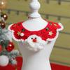 Collar Navideño Tejido para Mascotas Estrella Papá Noel Ciervo Collar Gato Perro Collar Navideño