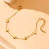 Europa y Estados Unidos moda transfronteriza todo a juego alta calidad superficie fotosensible acero inoxidable chapado en oro flor de margarita pendientes de botón pulsera collar traje