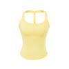 Top Cropped Esportivo Fitness Básico Estilo Americano, Menina Picante, Acolchoado, Gola U, Costas Nadador, Sexy sem Costas, Slim Fit
