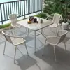 Juego de Mesa y Sillas para Exterior para Patio al Aire Libre, Sillas y Mesas de Comedor para Balcón Exterior, Montaje de Área de Ocio para Tienda de Té de Leche, Mesas de Hierro Forjado para Exterior