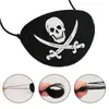 Máscara de Ojo de Calavera de Fieltro para Halloween Sombrero de Pirata Tuerto Accesorios Divertidos para Niños Suministros de Decoración Máscara de Ojo para Mascarada