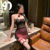 Elegante falda sin tirantes con costuras de malla de doble capa y flores tridimensionales para mujer, falda plisada ahuecada a la cadera, moda sexy Spice Girl adelgazante