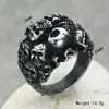 Anillo geométrico de estilo punk retro gótico antiguo de moda para hombre al por mayor anillo de acero de titanio hip hop ins europeo y americano