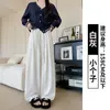 Pantalones grises para mujer 2026 nuevo estilo otoño pantalones casuales holgados rectos de cintura alta pantalones de pierna ancha estrecha