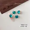 Arte de uñas con diamantes K9 sin base, azul transparente brillante de moda, lujo, arte de uñas con acabado de diamante grande, bola de diamante para uñas