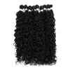 Conjunto de Extensões de Cabelo para Aplique Europeu e Americano Transfronteiriço com Nove Peças, Perucas Sintéticas Afro com Cachos Pequenos, Conjunto de Extensões de Cabelo Longo Cacheado