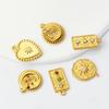 Lua estrela pingente de aço inoxidável diamante pressão de óleo pingente pulseira colar brincos DIY pingente de titânio produção de aço