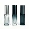 Botella Portátil Dispensadora de Perfume 5ml 10ml Gradiente Gris Azul Vidrio Espeso Botella con Atomizador Viaje Dispensadora Botella Vacía