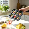 Bandeja de Gelo de Silicone Mais Vendida da Amazon com 6 Cubos, Molde de Gelo de Silicone de Grau Alimentício, Bandeja de Gelo de Silicone Criativa em Formato de Caveira para Uso Doméstico