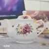 Tetera de Porcelana Fina Grande para Hogar Tetera de Alta Temperatura Hervidor de Agua Fría con Filtro Cerámica Restaurante Casa de Té Tetera Olla Individual