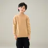 Suéter de Lã Infantil Meia-Gola para Inverno para Meninos e Meninas, Suéter Quente Espessado de Sete Fios, Camada Base Infantil, 100% Lã