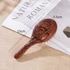 Peine de Cojín de Aire de Sándalo Rojo, Peine de Airbag Tallado para Masaje de Meridianos del Cuero Cabelludo, Peine de Masaje Especial para Mujer con Talla de Zorro, Regalo para Mamá
