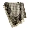 Bufanda Chal de Imitación Cachemir Jacquard Cruzado 185*65 con Diseño Floral de Pájaros y Cuadros Capa Cálida Ropa Exterior Fabricante de Comercio Exterior Venta al por Mayor