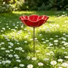 Nuevo Producto Palo de Jardín de Flor de Metal Hecho a Mano Alimentador de Pájaros de Flor de Metal Hecho a Mano