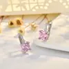 Novos Brincos Quadrados de Zircônia da Moda para Mulheres, Design Geométrico, Estilo Coreano, Simples, Luxuosos, de Alta Qualidade, Elegantes e Estilosos