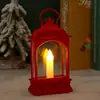 Nueva Lámpara de Viento Plana Pequeña para Chimenea de Navidad Fuego Simulado Lámpara de Viento Plana Lámpara de Llama Lámpara de Vela Adorno Decoración Vela Única