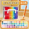 Kit de Marcadores Acrílicos para Estudantes para Arte, Cores Empilháveis, À Prova d'Água, Caixa Empilhável para Armazenamento, Canetas Coloridas Portáteis com Ponta Macia para Pintura