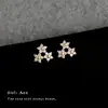 Pendientes de Flor con Circonitas Microincrustadas Simples y Compactos para Mujer, Modernos, Dulces, Elegantes, Lujo Ligero, Pendientes Florales de Gama Alta para el Día a Día