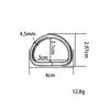 Ventas directas de fábrica hebilla en forma de D accesorios de hardware para maletas hebilla metálica semicircular en forma de D en stock venta al por mayor hebilla en forma de D de aleación transfronteriza