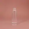 Botella de Aceite para el Cuidado del Cabello Frosted Mate con Bomba, Botella de Vidrio de Fondo Grueso para Aceite Esencial, Botella Transparente de 50 ml con Dispensador de Loción de Presión