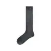 Calcetines Nuevos de Tubo Largo Estilo Japonés para Mujer, 240 Agujas, Transpirables Negros de Media Caña, Color Sólido, Cálidos para Pantorrilla, Delgados Estilo Verano