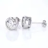 Pendientes de Plata de Ley 925 con Moissanita, Joyería Versátil de Lujo Transfronteriza para Mujer, Serie de Procesamiento de Joyería de Plata