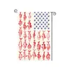 Bandera de Jardín del 250 Aniversario de Estados Unidos Transfronteriza Decoración para Fiesta Festiva Colgante para Patio Exterior