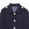 Blazer Color Block com Bolsos de Botão Feminino Slim-Fit Novo da Primavera 2026 do AliExpress Transfronteiriço 4840700