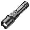 Linterna nueva de alto brillo, recargable con pantalla digital, iluminación exterior ultra brillante, de largo alcance, duradera, portátil, retráctil y con zoom