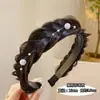 Diadema para Peluca con Perlas, Trenza de Espina de Pescado, Torcido Trenzado Integrado, Pasador Alto de Corona, Accesorio para el Cabello para Mujeres