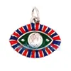 L45 Accesorios para joyería DIY cobre puro chapado en oro plateado recubierto de oro estilo europeo y americano Ojo del Diablo colgante multicolor
