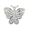 Brincos de Borboleta Vazada Filigranada Inlaid com Zircônia Estilo Metal Transfronteiriço, Design de Alto Padrão, Brincos de Nicho da Moda, Atacado