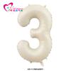 Globo blanco leche estilo Ins de 32 pulgadas, color crema, de aluminio digital, ideal para fiestas de cumpleaños infantiles y adultos.