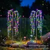 Nuevas luces de fuegos artificiales de suelo alimentadas por energía solar, luces LED impermeables para exteriores tipo fuegos artificiales, luces decorativas para patios, parques y paisajismo