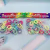 Elástico de cabelo de pelúcia colorido infantil Anel de toalha de lagarta Corda para cabelo acessórios de cabelo de seda dourada tricotados Elástico de borracha Penteado sem costura para cabelo
